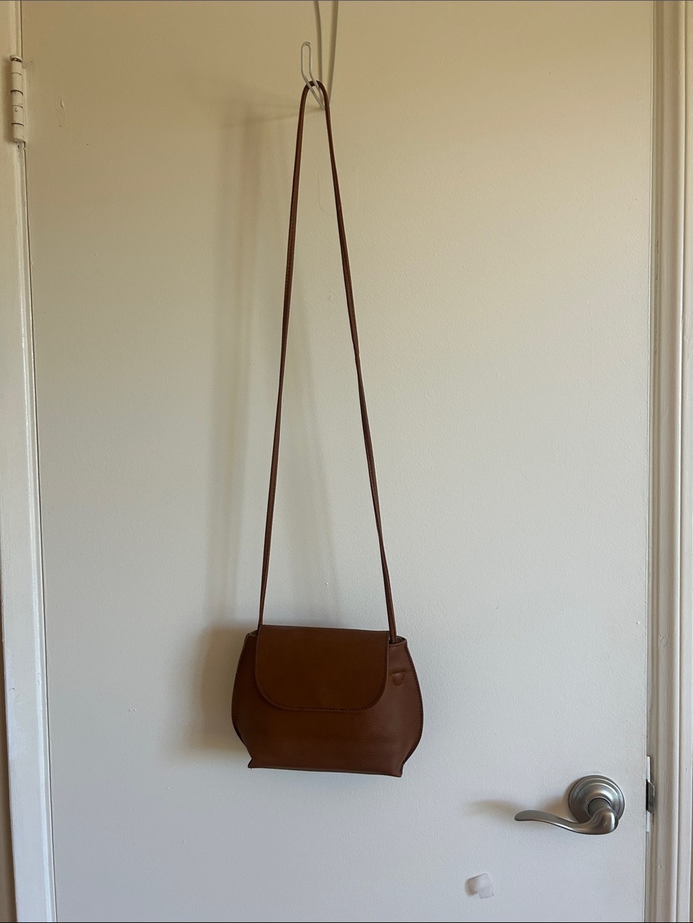 Cotton On Brown Leather-Look Crossbody Bag